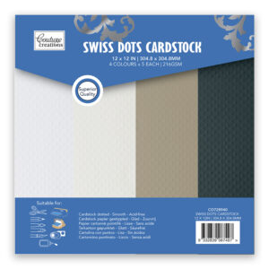 Swiss Dots 12 x 12 Cardstock Pack - 4 Colours x 5 of each (20 Sheets)